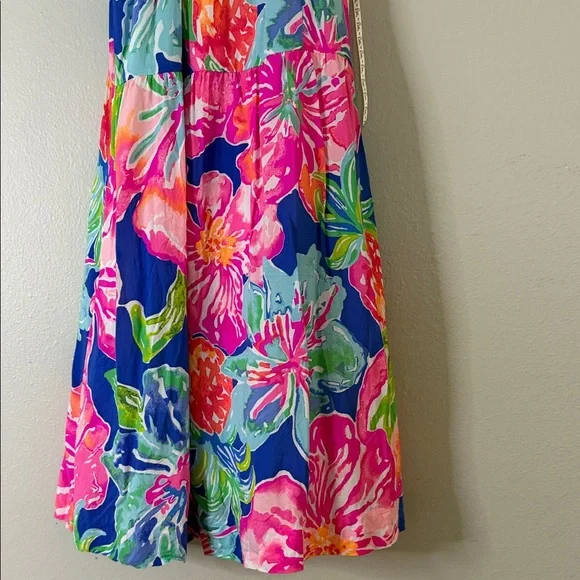 Lilly Pulitzer Floral Sleeveless Dress with crochet Detail - Picture 9 of 12